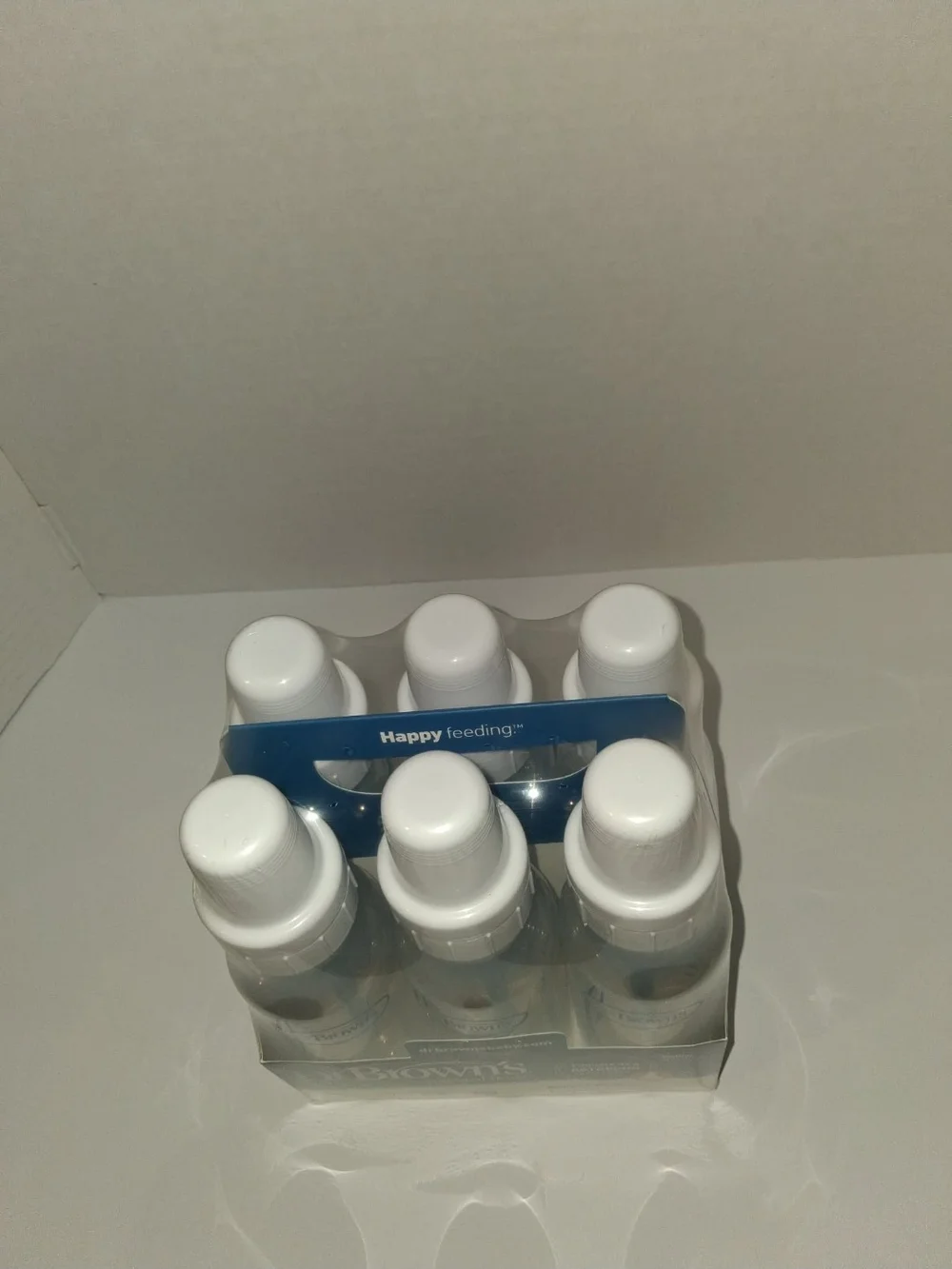 Dr. Brown's Natural Flow 6-Pack Narrow Baby Bottles - Clear Blue